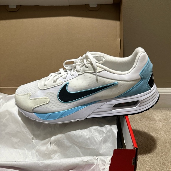 Nike Air Max Solo Sneakers White/Black-Aquarius Blue Men\'s Size 15 DX3666-103
